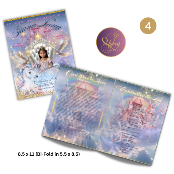 Custom Children’s Memorial Obituary Program